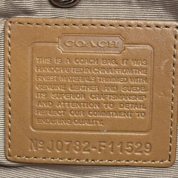 Vintage COACH Signature Stripe New Without Tags Browns & Golds Leather & Canvas - Picture 2 of 10